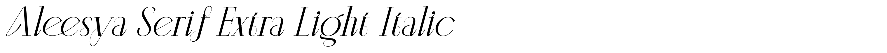 Aleesya Serif Extra Light Italic